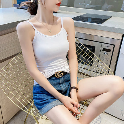 Beautiful Back Sexy Collarbone Inner Base Camisole Women's Summer Outer Wear V-Neck Tight Small Top