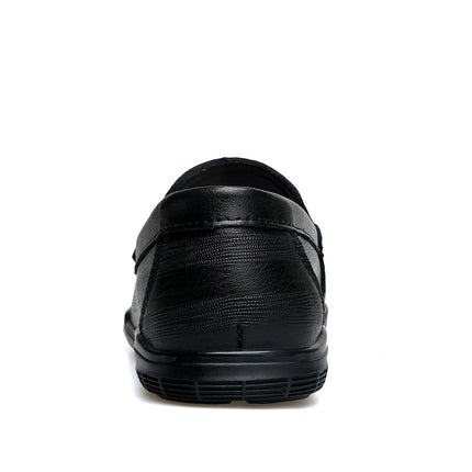 2025 Summer Large Size Men's Hollow Beanie Shoes Plaid Slip-On Soft Leather Driving Loafers Small Leather Shoes