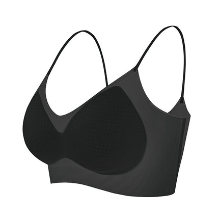 Herbal Same Style Intimates Summer Semi-fixed Cup Sling Beautiful Back Ultra-thin Breathable Push-up Seamless Cool Ice Skin Bra