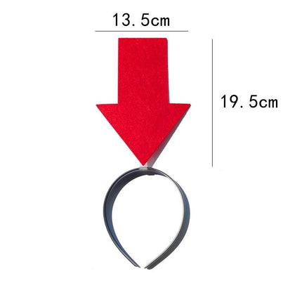 Creative headband arrow question mark symbol headband concert photo artifact fun funny headband conspicuous headband