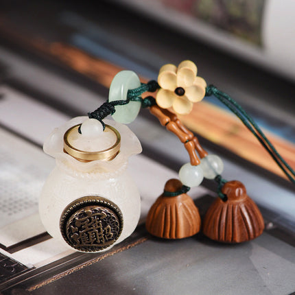 Luminous stone money bag turn around rich flowers Baifu bag luminous sachet carry-on pendant bedroom ornaments play