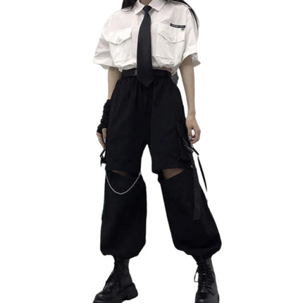 2025 Summer Hot Girl High Waist Overalls Women's American Design Niche Straight-Leg Loose Wide Leg Pants Leggings