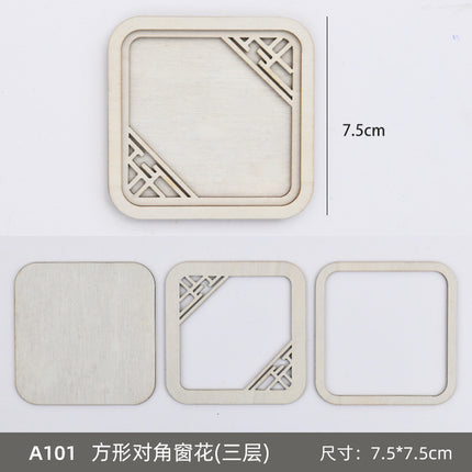 Handmade Bamboo DIY Fridge Magnet Wooden Frame Material Kit New Year's Day Parent-Child Handicraft Activity Cultural and Creative Salon Team Building Gift