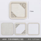 [square diagonal window grilles] three-layer wooden frame