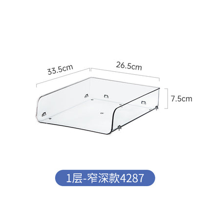 Stackable drawer storage box desktop stationery cosmetic partition box transparent acrylic right angle compartment finishing box