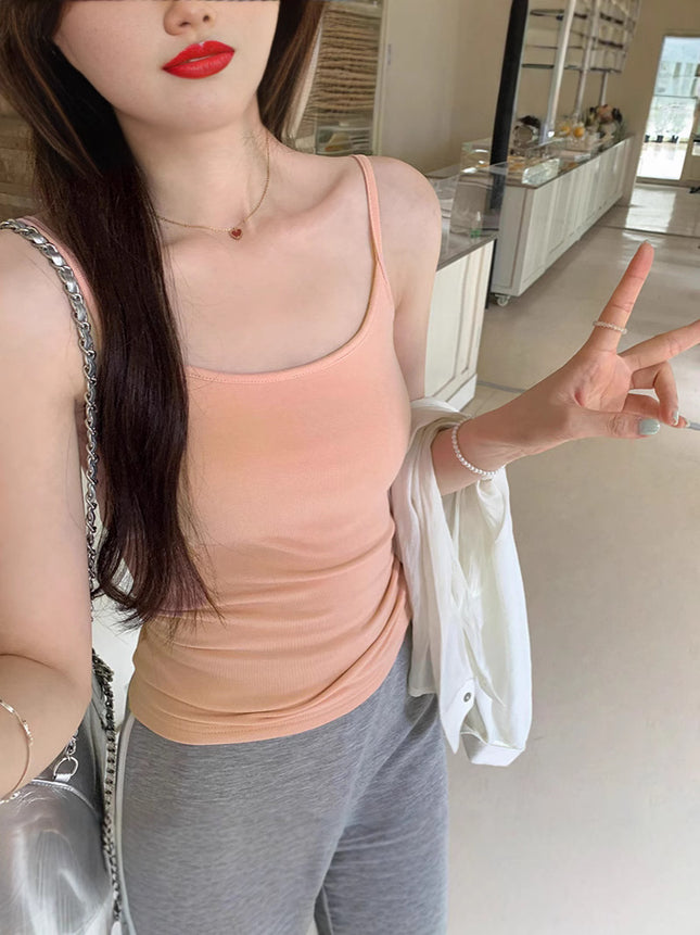 2025 New Sling with Chest Pad Removable All-match Slim-fit Slim-fit Waistband Vest Women's Wholesale