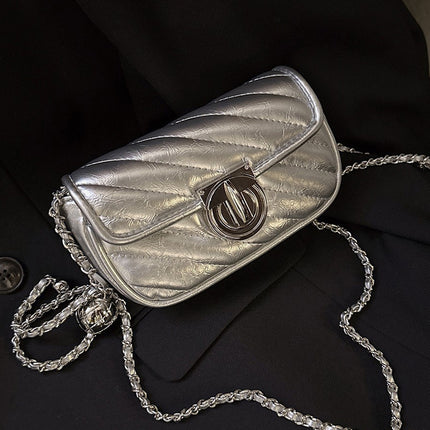 Cross-Border Ins Niche Bags 2026 New Trendy Chanel-Style Quilted Chain Bag Versatile Shoulder Crossbody Mini Bag