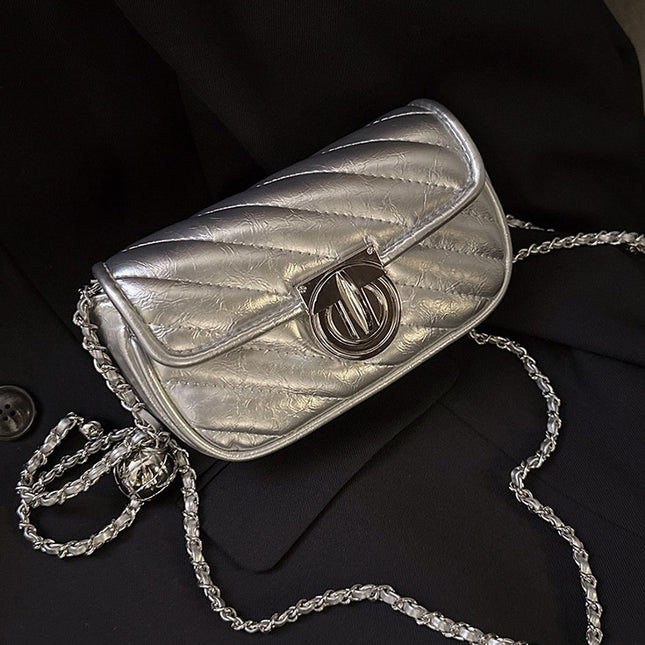 Cross-Border Ins Niche Bags 2026 New Trendy Chanel-Style Quilted Chain Bag Versatile Shoulder Crossbody Mini Bag