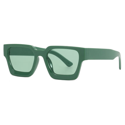 Korean Retro Frame Sunglasses for Women, Square Frame, Thick Edge, Simple Sunglasses, Concave Shape, Business Sunglasses 2025