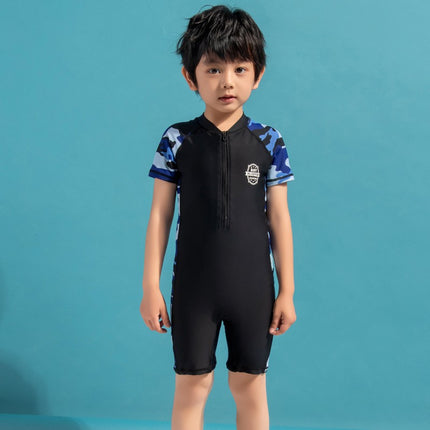 Children's Swimwear for Boys, One-Piece 2026 New Model, Professional Sun Protection Training Swimsuit for Older Kids, Custom-Made Boys' Swimwear for Hot Springs