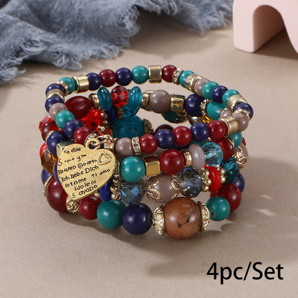 European and American Cross-Border Hot-Selling New Bohemian Bracelets Creative Tassel Multi-Layer Beaded Bracelets Fashion Jewelry