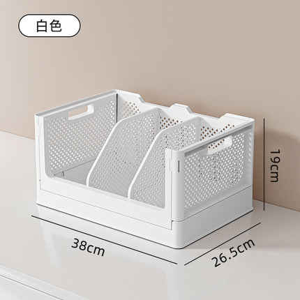 Folding Storage Basket Household Dormitory Desktop Finishing Storage Basket Stackable Wheeled Outdoor Car Large Storage Frame
