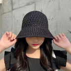 Single layer bucket hat [black]