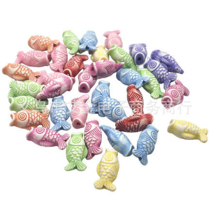 Plastic Washed Marine Series Shell Starfish Small Fish Kids Toy Beaded Bracelet Necklace Beaded Accessories Wholesale