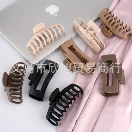 In-Stock Cross-Border Amazon 8-Piece Set 11cm Dragon Bone Square Hair Clip Abs Material Drop-Resistant Hairpin Hot-Selling Geometric