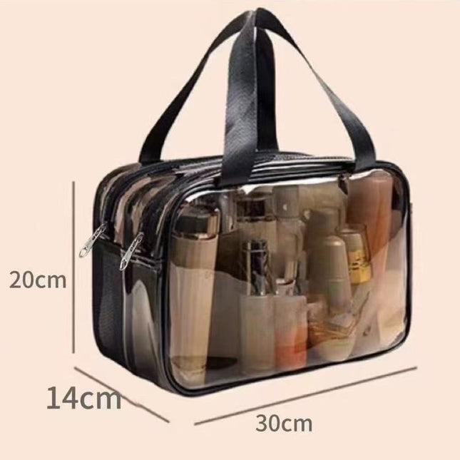 PVC Dry and Wet Separate Toiletry Bag Waterproof Cosmetic Bag Large Capacity Portable Storage Bag Bath Swimming Storage Bag