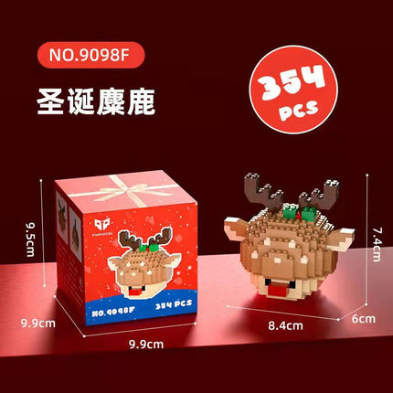 What is the cross-border Christmas building block ball micro-particle assembly puzzle snowman Christmas tree ornaments boys and girls gifts