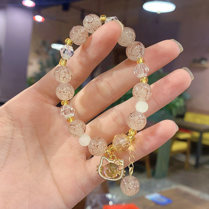 New Ethnic Style Beaded Bracelets Wholesale Gift Box Imitation Crystal Bracelets Butterfly Textured Hand Ornaments Night Market Stalls