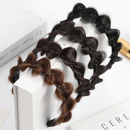 Hair Accessory Fishbone Braid Headband Wig Braided Hair Flower Style Twist Braid Hairband Hair Accessory Hair Tie Handmade