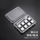Eight-grain boxed ice clip-Silver