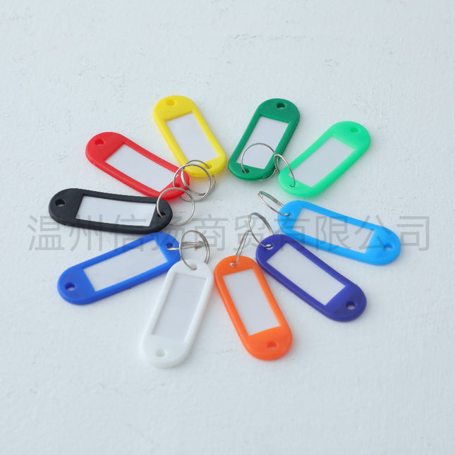 Amazon hot sale PE soft color plastic key card buckle number classification label luggage tag Storage Management