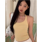 Yellow halterneck vest [inner wear] / L