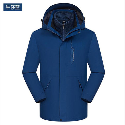 Removable Waterproof Super Fleece Jacket Outdoor Cold-proof Jacket Work Clothes Printing LOGO Group Clothes Embroidery