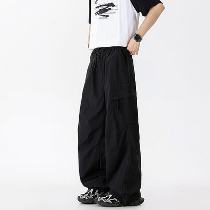 Workwear Style Men's Pants 2025 Summer New American Trendy Brand Waterproof Loose Sports Outdoor Hiking Straight-Leg Pants
