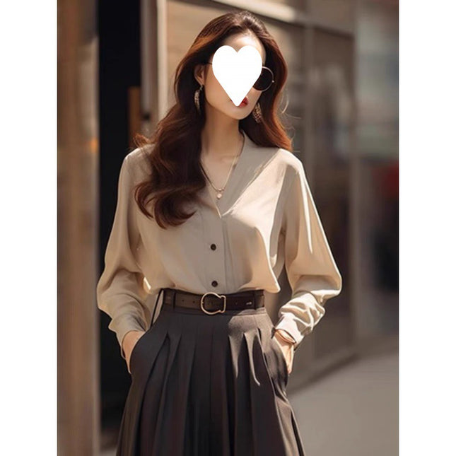Spring and autumn clothes with a set of fashionable and dignified atmosphere light luxury high sense salt light mature skirt two-piece suit women