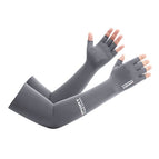 Half finger with ice sleeves - gray / One size fits all