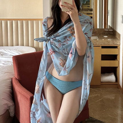 Pure Desire Rose Red Whitening Girl Bikini Wrap Skirt Separates Covering Flesh Slimming Sexy Breast Pad Vacation Swimsuit Women Summer