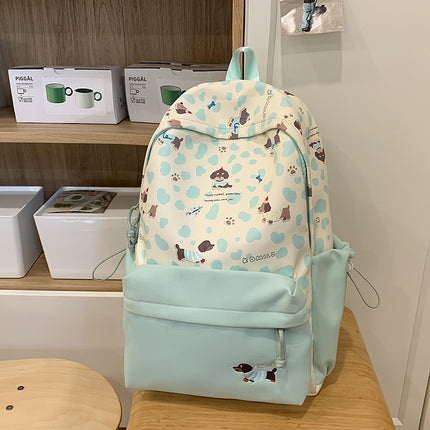 New High-Looking Japanese Style Fresh, Sweet and Cute Puppy Backpack for Middle and High School Students Lightweight Large-Capacity Backpack