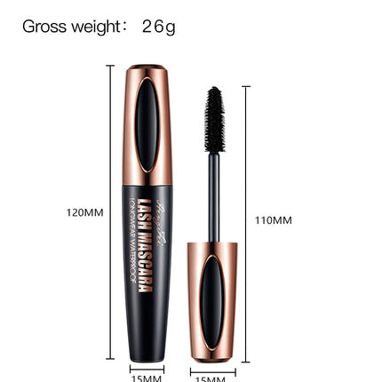 Extension 4D Pure Silk Fiber Lash Mascara Makeup Waterproof Ultra Black Volume and Length Thick lash Extension Makeup  Eyelash