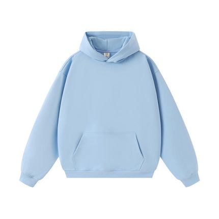 American Trendy Brand 450g Heavy Weight Terry Off-Shoulder Hooded Sweatshirt Men's Spring & Fall Hoodless Rope Loose Hoodie Wholesale