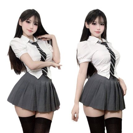 Pure Lust Style Sexy 2024 New Design Niche Slimming Look Pure Lust Style Waist Sexy White Shirt