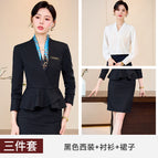 Black suit shirt skirt / S