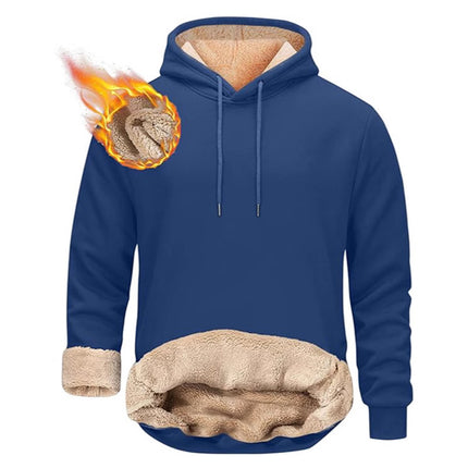 AliExpress cross-border autumn and winter new fleece-lined hooded sweater European and American casual pullover hoodie foreign trade men's jacket