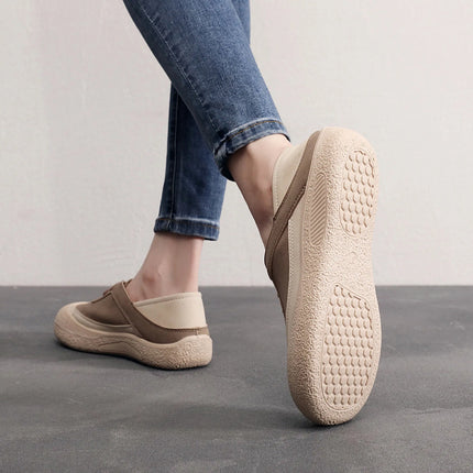 New Women's Shoes 2026 Summer Fashion Versatile Two-Way Wear Lazy Casual Shoes for Work Soft Sole Comfortable Single Shoes Mom Shoes