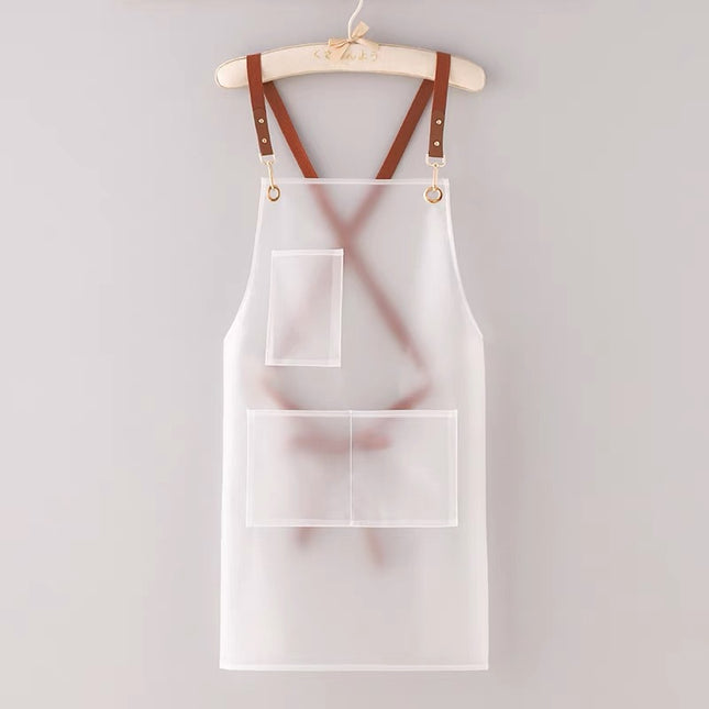 New apron tpu Waterproof antifouling kitchen household pet shop barber shop men's and women's work clothes customizable logo