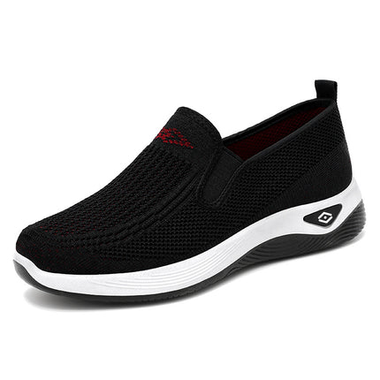 Women's Shoes 2026 Spring New Style Old Beijing Cloth Shoes Cross-Border Women's Shoes Middle-Aged and Elderly Mother's Shoes Slip-On Flat Shoes
