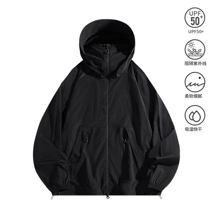 UPF50 ice silk sunscreen clothing women's new breathable sunscreen clothing men's thin coat skin clothing outdoor UV protection