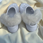 [long hair] shoelace covers-white / 22-23 without shoes