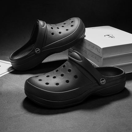 Hole Shoes Men's Sandals Summer Outer Wear Beach Shoes Men's Casual Breathable Slippers Two Wear One Pedal Garden Shoes
