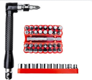 L-type screwdriver insert double 6.35MM interface narrow small space screwdriver tool 1/4 right angle handle