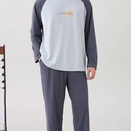[Sold Out, Check for New Products] 2025 Autumn Pajamas for Men, Long-Sleeved, Loose-Fitting, Casual, Suitable for Wearing Outside as Loungewear