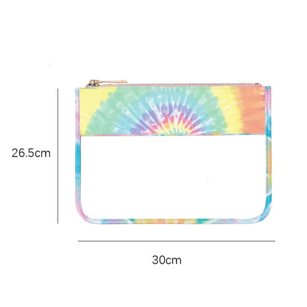 Simple PVC Transparent Shrunken Bag Waterproof Cosmetic Bag Beach Waterproof Mobile Phone Bag S/M Large Capacity Breathable Cosmetic Bag