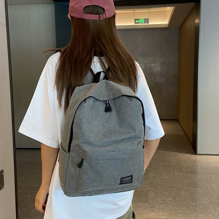 Cross-Border Popular Large-Capacity Pure Color Business Backpack 15inch Electric Backpack for Men and Women 14inch Laptop 15