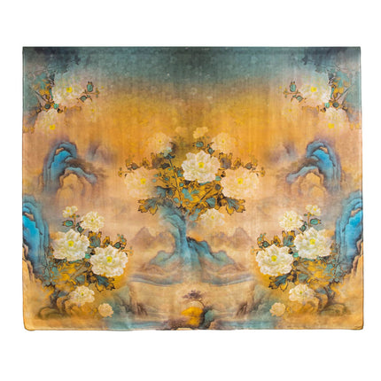 Silk Scarf, High-End Mulberry Silk Scarf, Thin Print, Fashionable and Versatile, Large Shawl for Mother