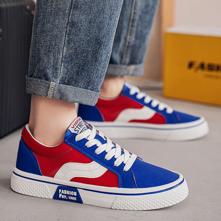 Summer and Autum Breathable Canvas Shoes Large Size 45 Shoes Men's 46 Black Sneakers Plus Fat and Widened Casual Shoes Cloth Shoes