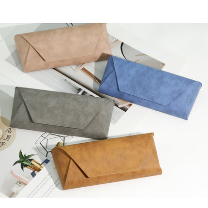 High-grade handmade glasses box leather myopia glasses bag fashion glasses box tide support set logo system manufacturers straight hair